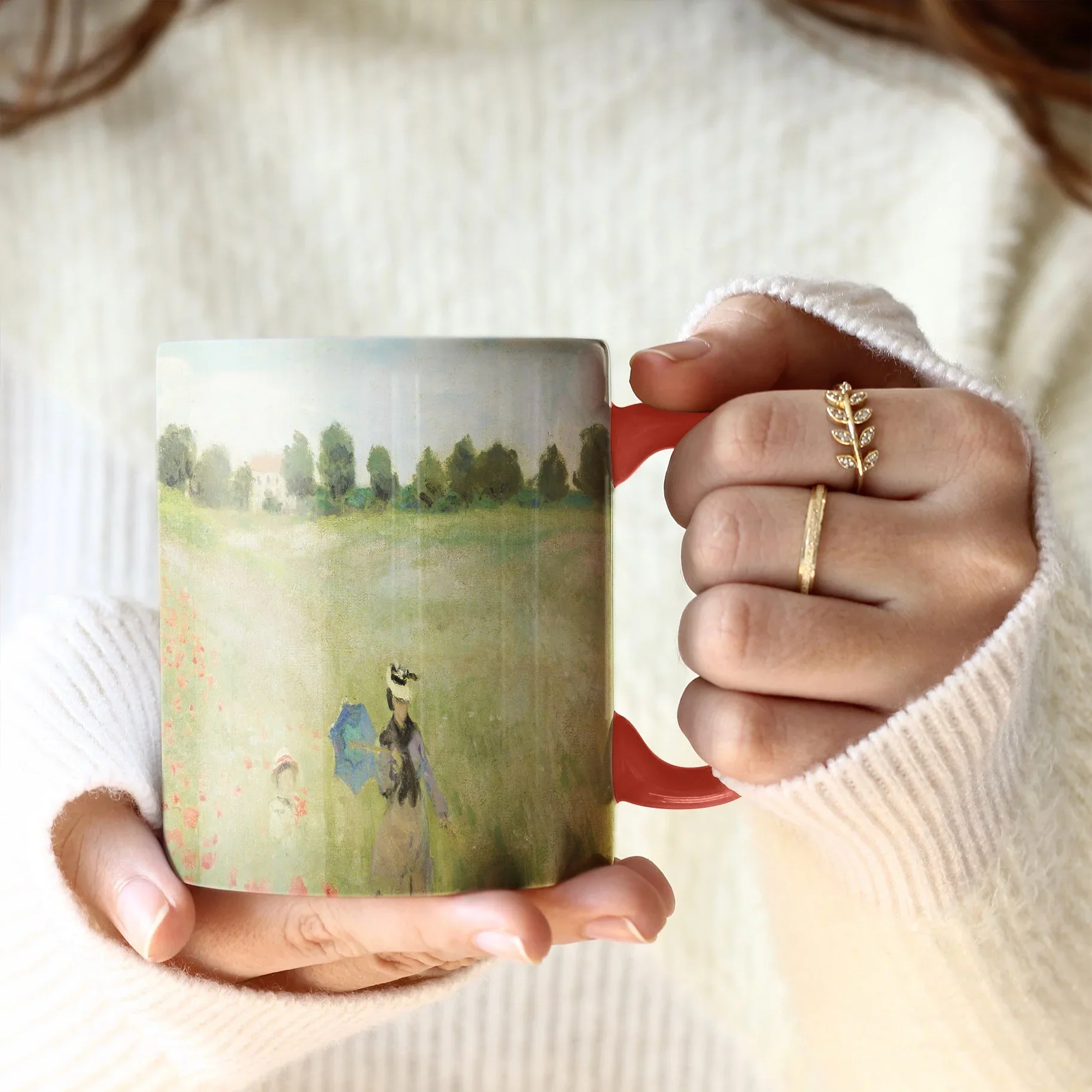 11oz Mug | Monet Poppy Field - Image 2