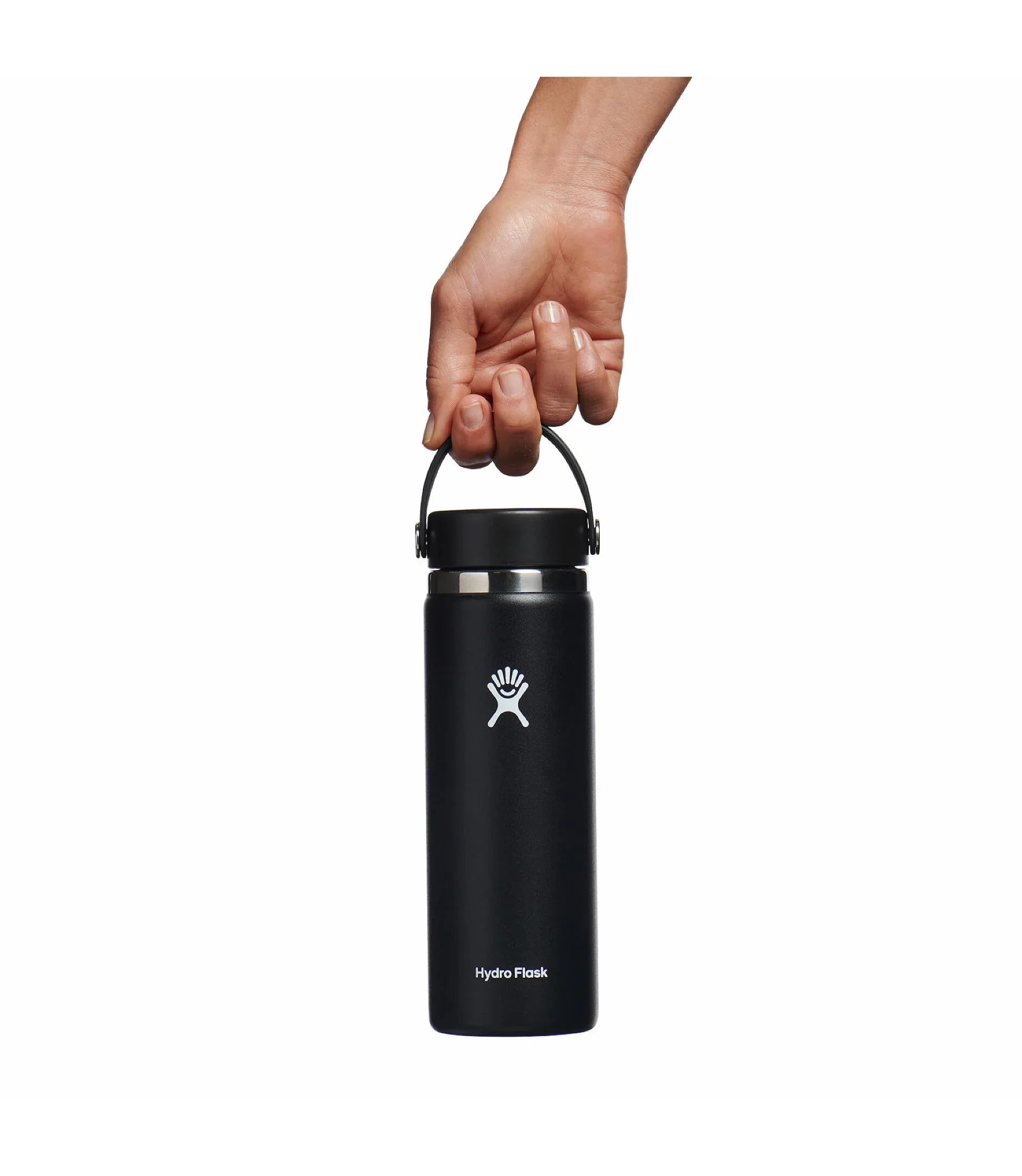 20oz Wide Mouth Bottle with Flex Cap | Black - Image 2