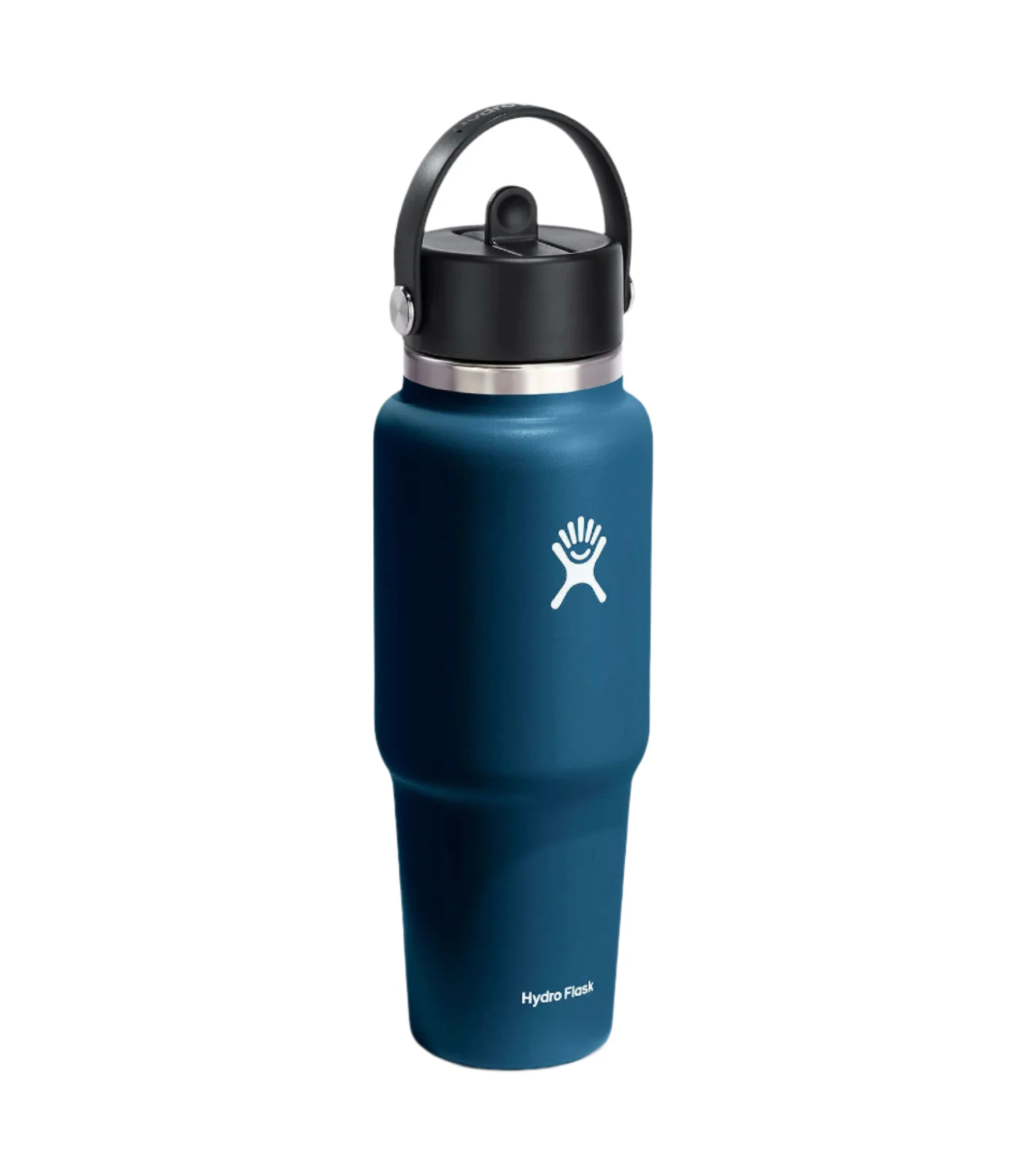 32oz Wide Mouth Travel Bottle With Flex Straw Cap | Indigo - Image 2