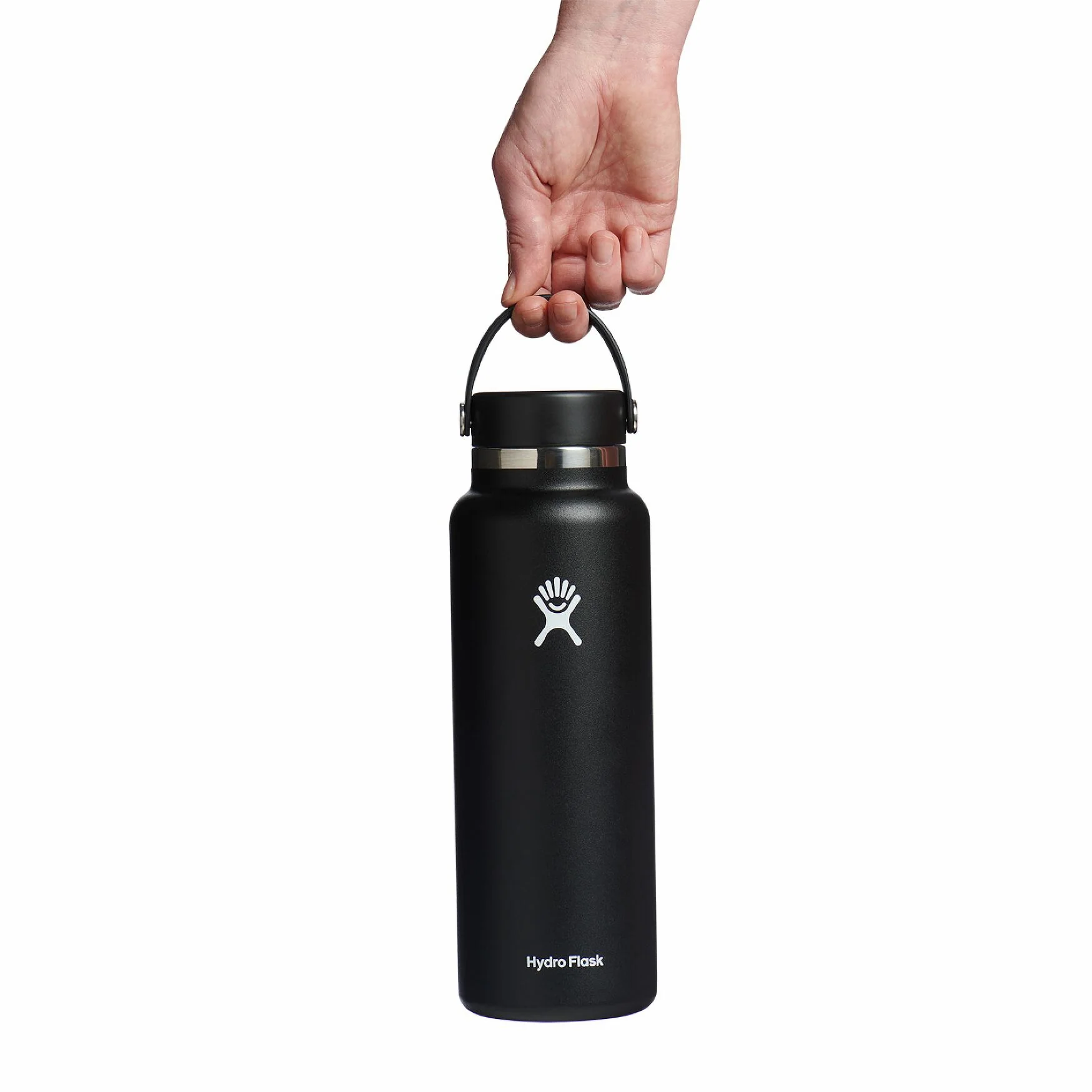 40 oz Wide Mouth Bottle with Flex Cap | Black - Image 2