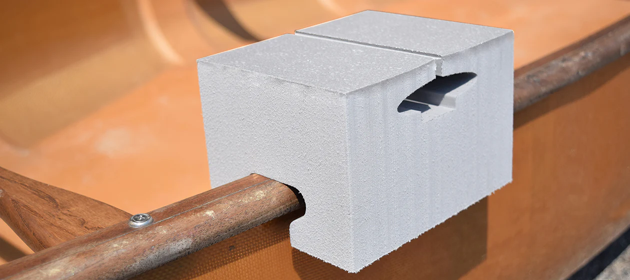 6" Foam Canoe Block 2/Pack | Gray - Image 2