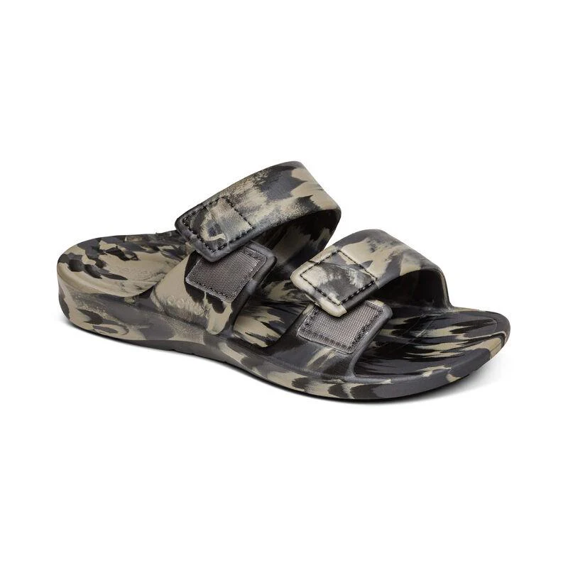 Aetrex Mens Milos Orthotic Slide Sandals - Image 7