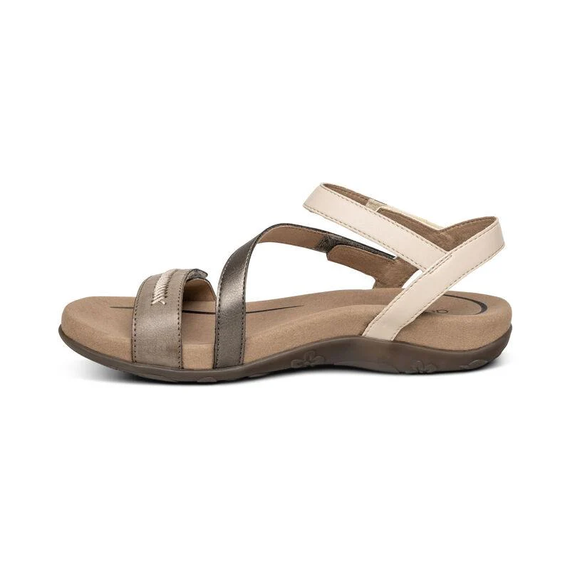 Aetrex Womens Gabby Adjustable Quarter Strap Sandals - Image 4