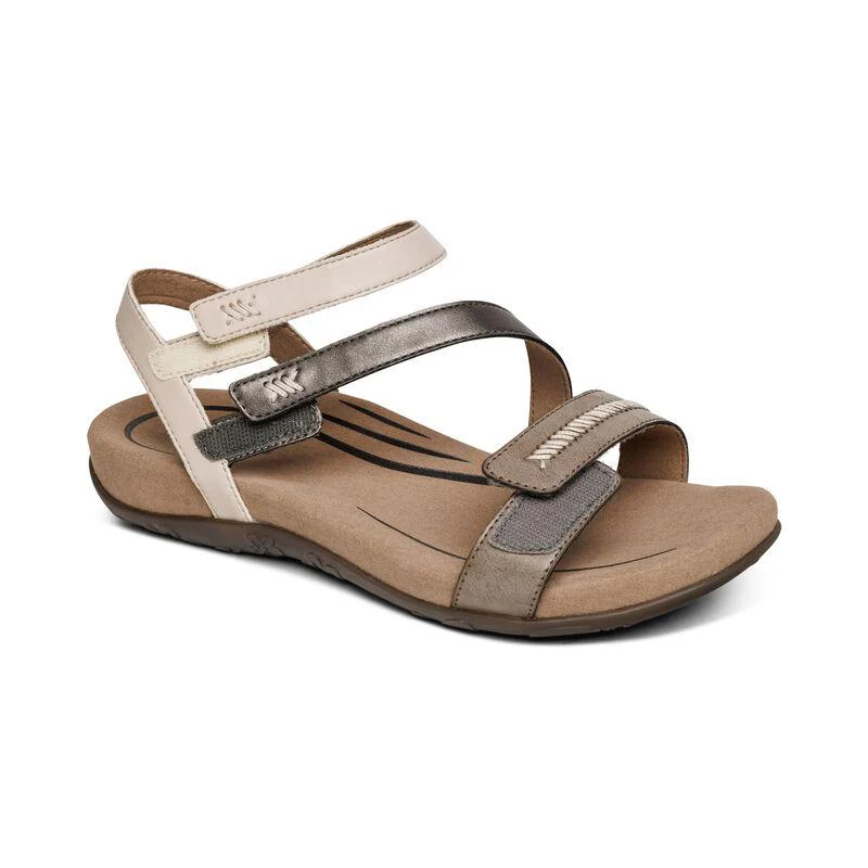 Aetrex Womens Gabby Adjustable Quarter Strap Sandals - Image 7