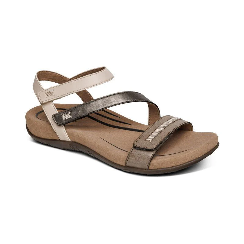 Aetrex Womens Gabby Adjustable Quarter Strap Sandals - Image 8
