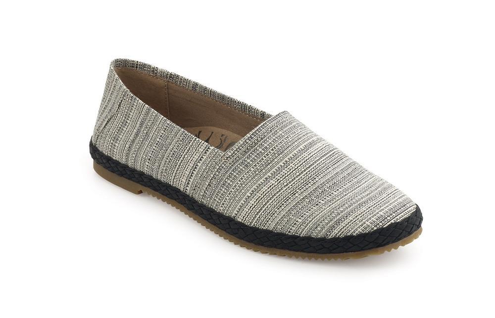 Aetrex Womens Kylie Slip On Shoe in Black Stripe - Image 2