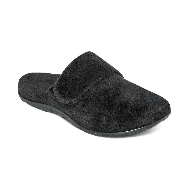 Aetrex Womens Mandy Closed Toe Slipper in Black - Image 2