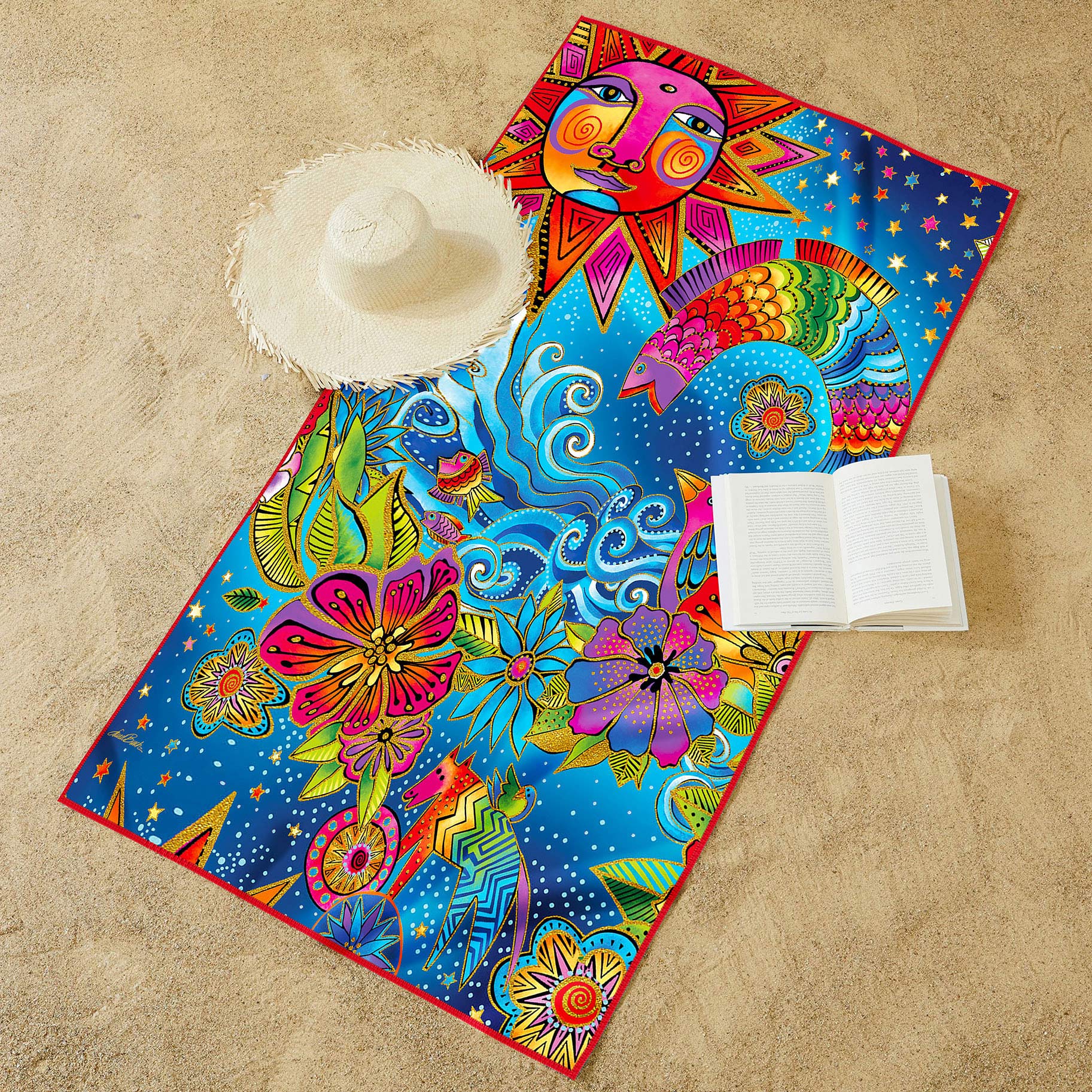Oversized Beach Towel 40x63" - Microfiber, Quick-Dry with Drawstring Pouch - Image 8