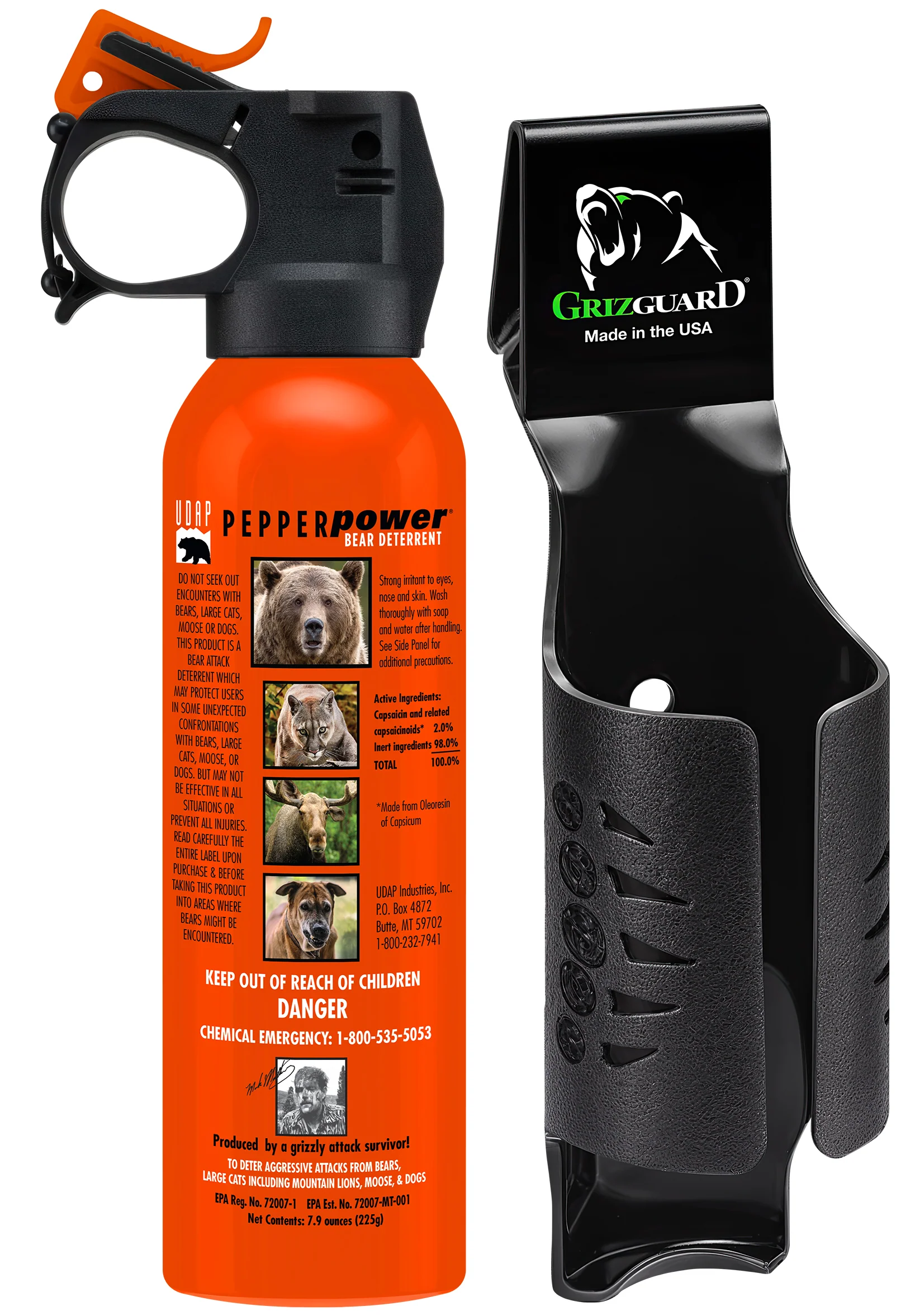 SOG Bear Spray 7.9oz with Griz Guard Holster