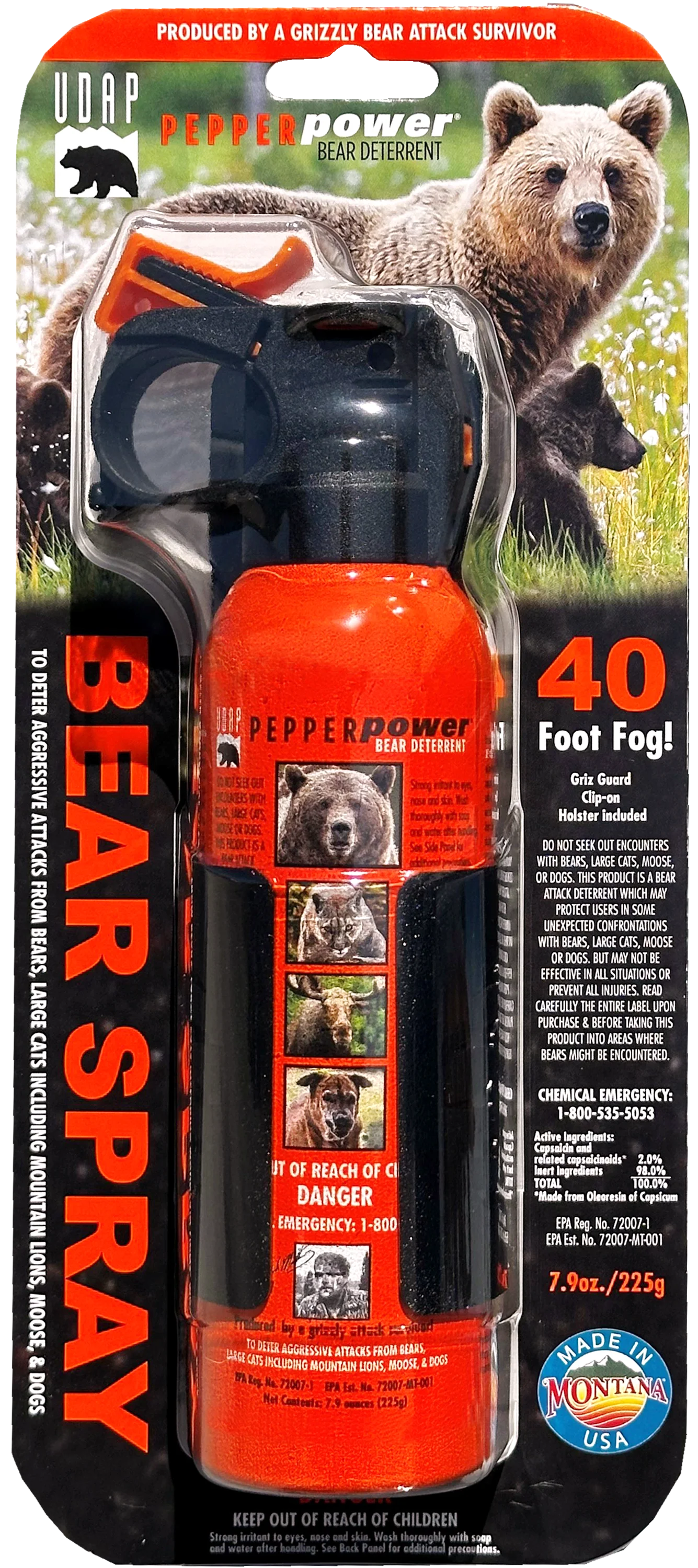 SOG Bear Spray 7.9oz with Griz Guard Holster - Image 2