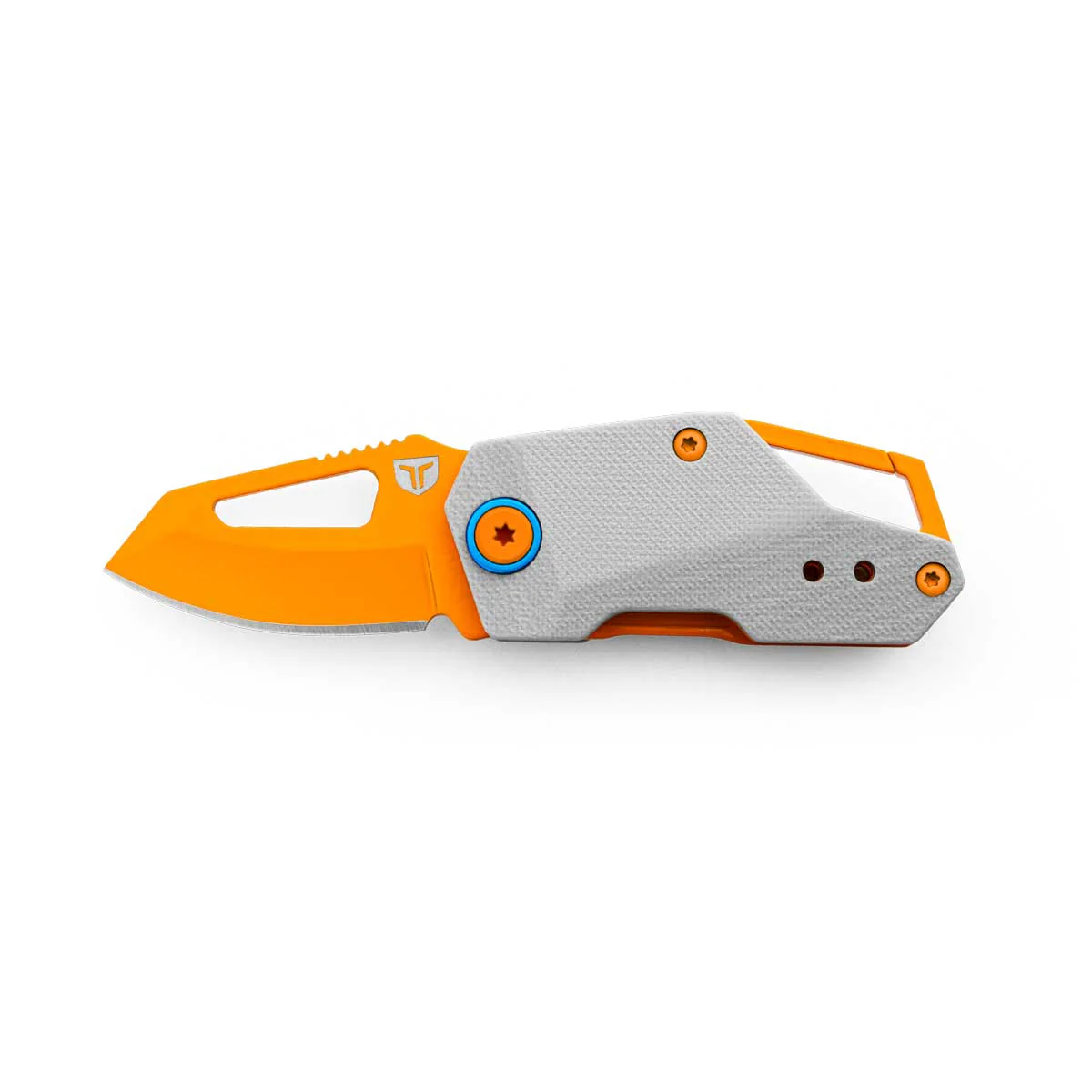 Berm Keychain Flipper Knife | Orange/Gray