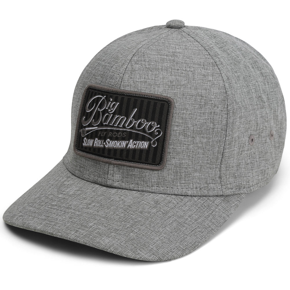 Big Bamboo Fly Rod Heathered 6-Panel Fly Fishing Patch Cap - Image 3