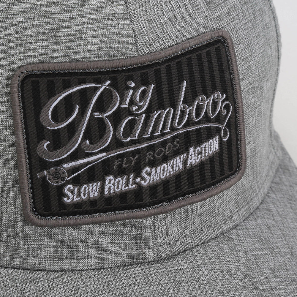 Big Bamboo Fly Rod Heathered 6-Panel Fly Fishing Patch Cap - Image 5