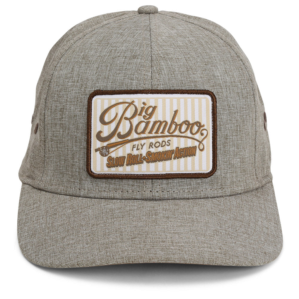 Big Bamboo Fly Rod Heathered 6-Panel Fly Fishing Patch Cap - Image 8