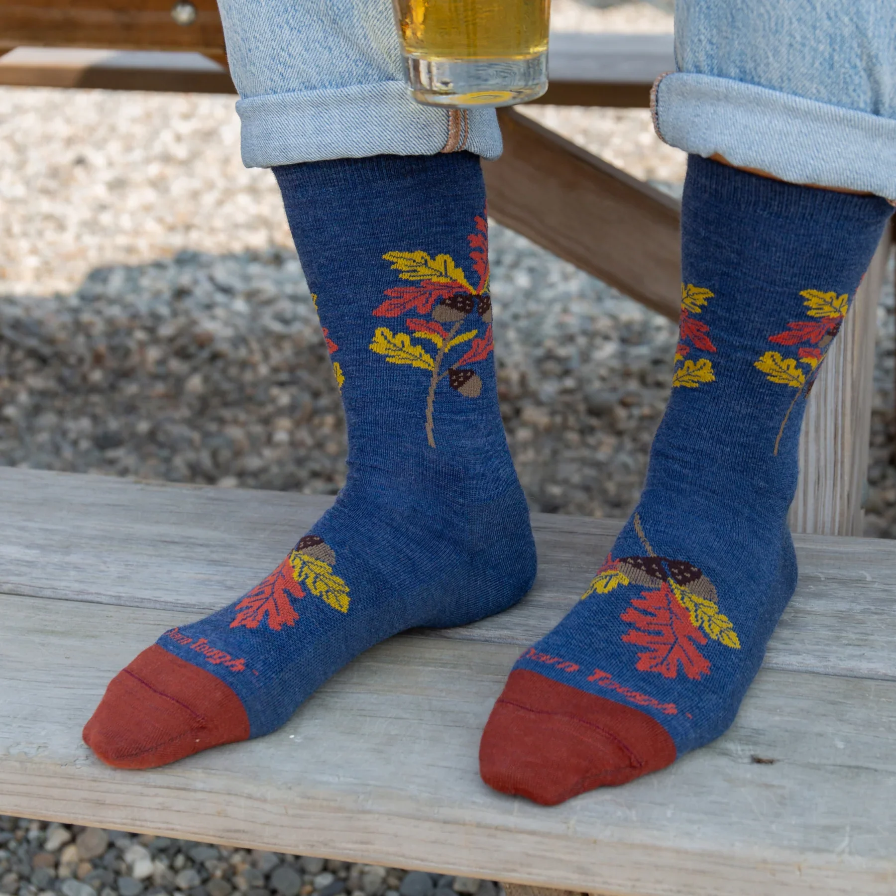 Women's Blossom Crew Lightweight Lifestyle Socks | Oak Denim - Image 2