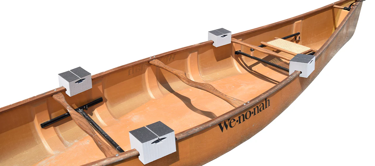 Standard Canoe Carrier with Tie-Downs - Foam Block Style - 6" Long - Image 2
