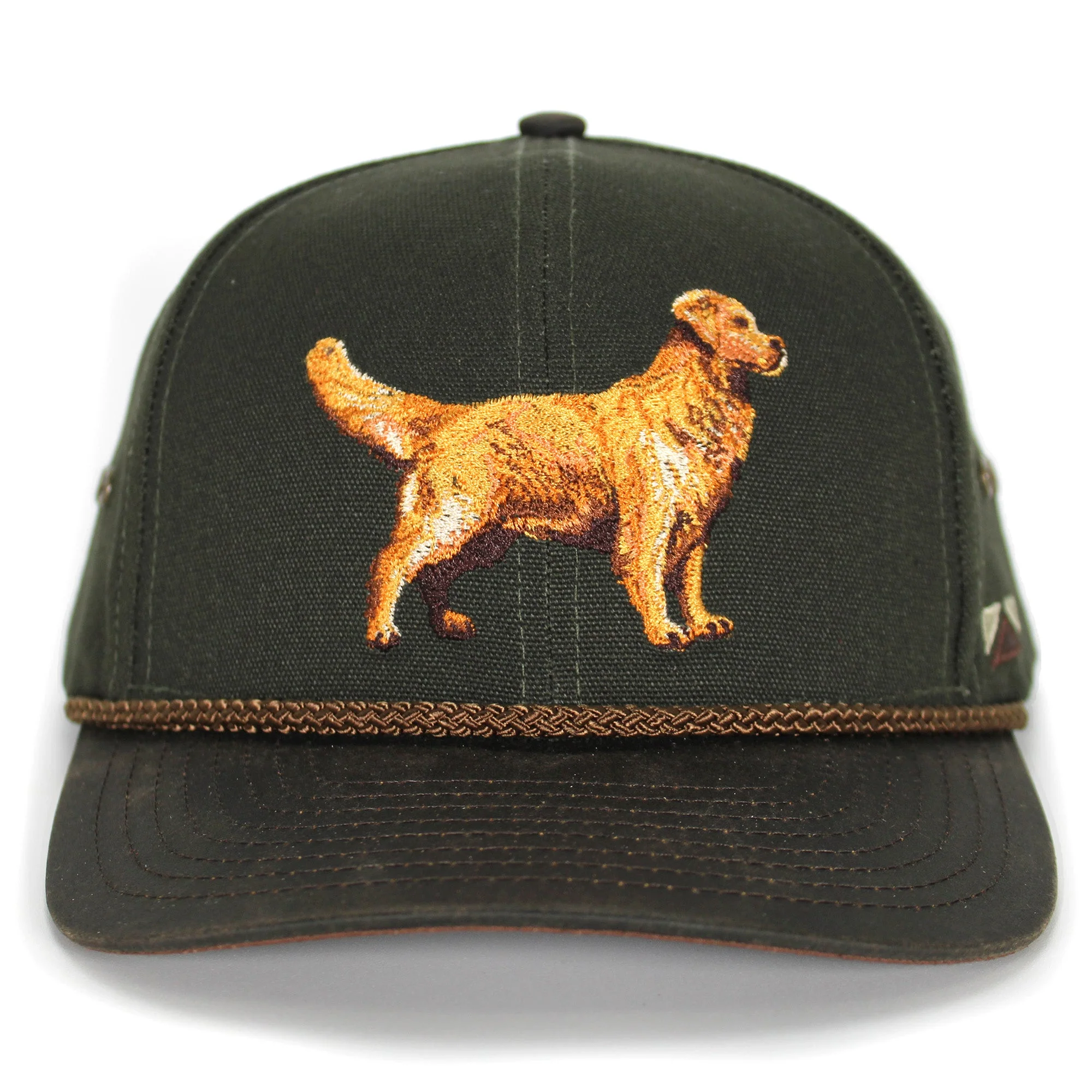 Canvas Golden Retriever Hat with Wax Cloth Visor - Image 2