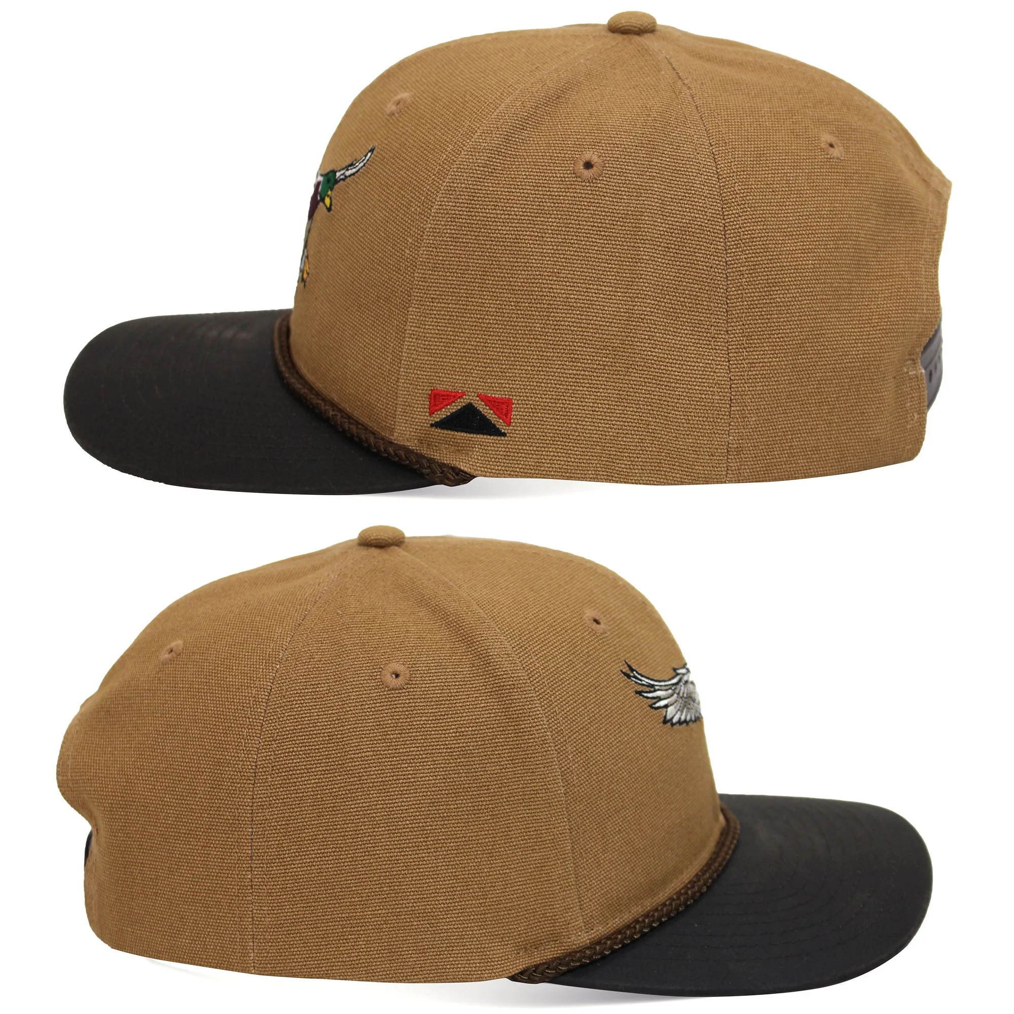 Canvas Mallard Drake Duck Hat with Wax Cloth Visor - Image 2