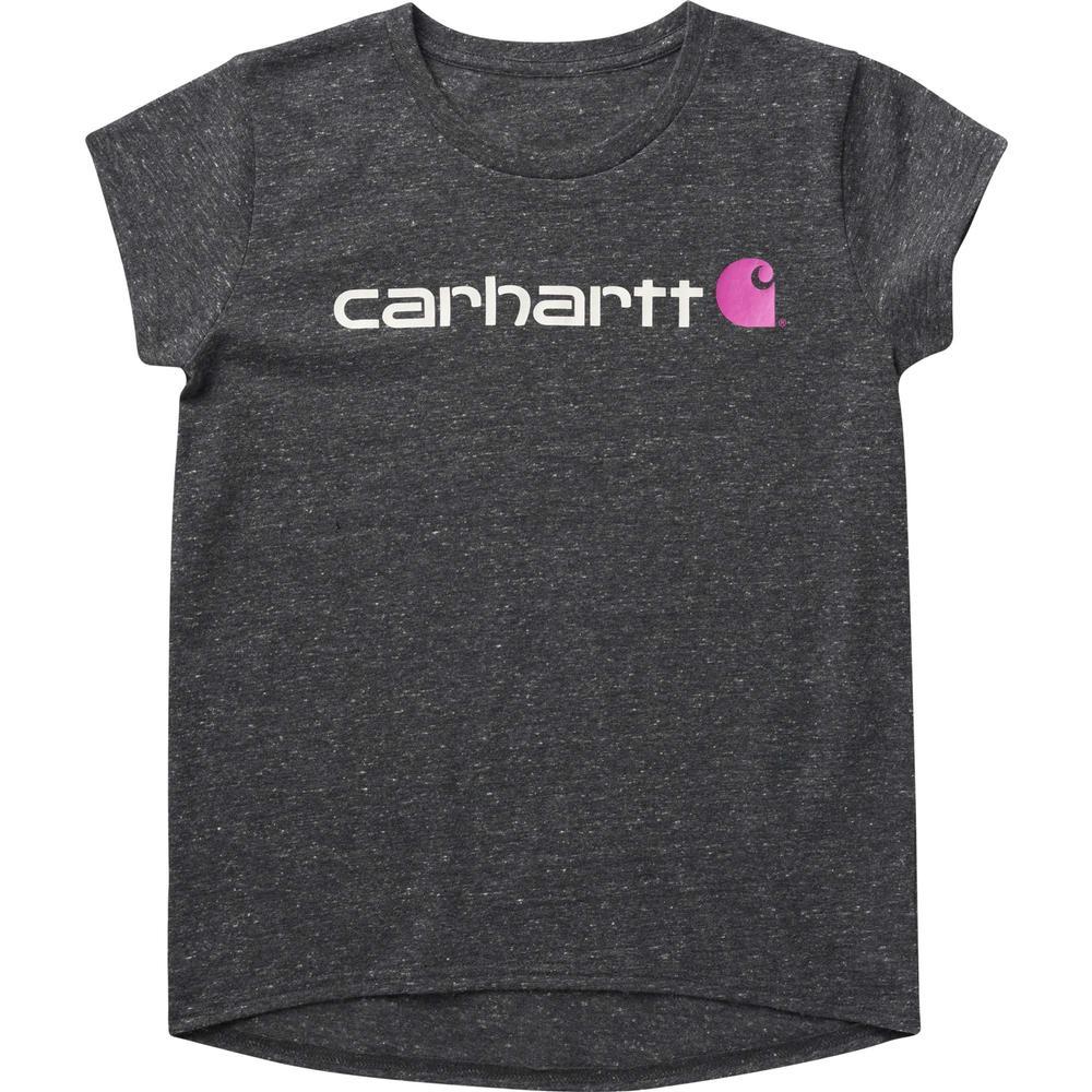 Carhartt Big Girls Short Sleeve Crew Neck Core Logo Tee - Image 2
