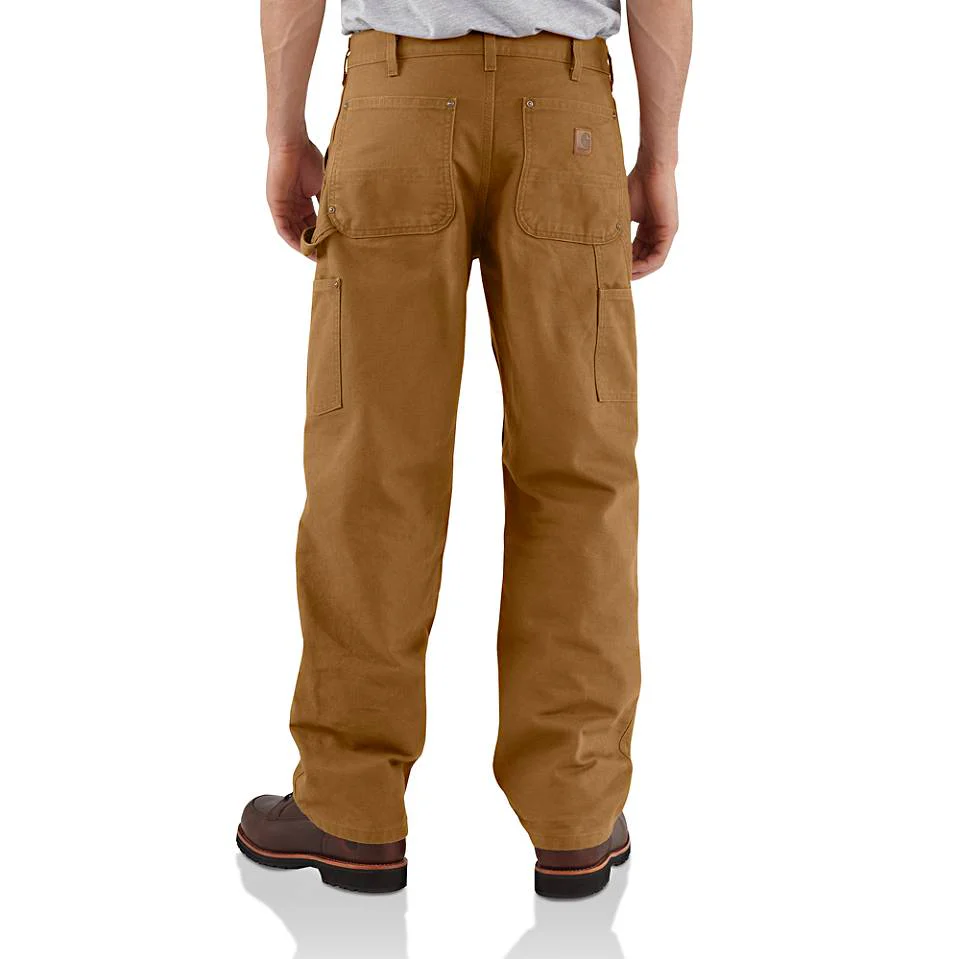Men's Utility Double-Knee Work Pant - Loose Fit - Rugged Flex - Washed Duck | CARHARTT BROWN - Image 2