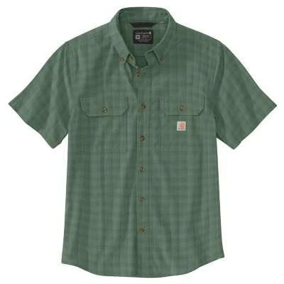 Carhartt Mens Big and Tall Loose Fit Midweight Short Sleeve Plaid Shirt - Image 3