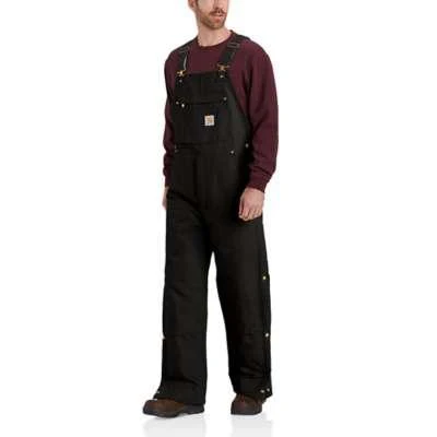 Carhartt Mens Loose Fit Firm Duck Insulated Bib Overall  2 Warmer Rating - Image 4