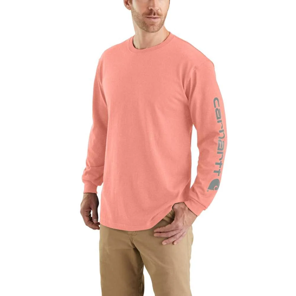 Carhartt Mens Loose Fit Heavyweight Long Sleeve Logo Graphic TShirt - Image 3