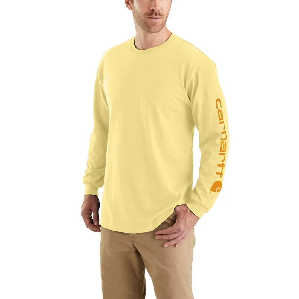 Carhartt Mens Loose Fit Heavyweight Long Sleeve Logo Graphic TShirt - Image 4