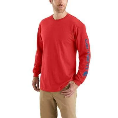Carhartt Mens Loose Fit Heavyweight Long Sleeve Logo Sleeve Graphic TShirt - Image 2
