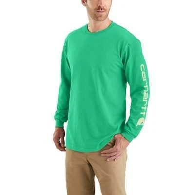 Carhartt Mens Loose Fit Heavyweight Long Sleeve Logo Sleeve Graphic TShirt - Image 3