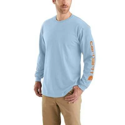 Carhartt Mens Loose Fit Heavyweight Long Sleeve Logo Sleeve Graphic TShirt - Image 4