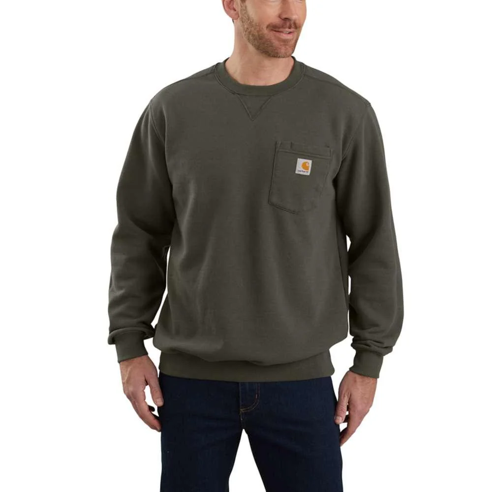 Carhartt Mens Loose Fit Midweight Crewneck Pocket Sweatshirt - Image 4