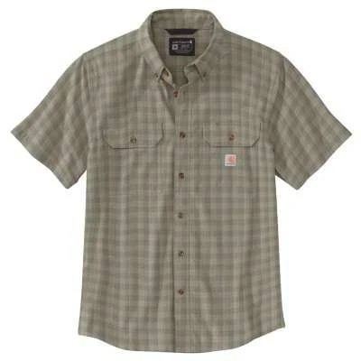 Carhartt Mens Loose Fit Midweight Short Sleeve Plaid Shirt - Image 5