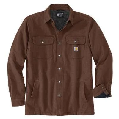 Carhartt Mens Relaxed Fit Flannel SherpaLined Shirt Jac Big and Tall Sizes