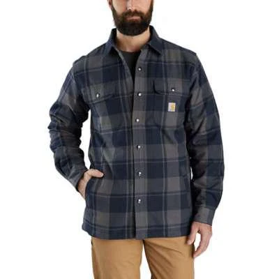 Carhartt Mens Relaxed Fit Flannel SherpaLined Shirt Jac Big and Tall Sizes - Image 3