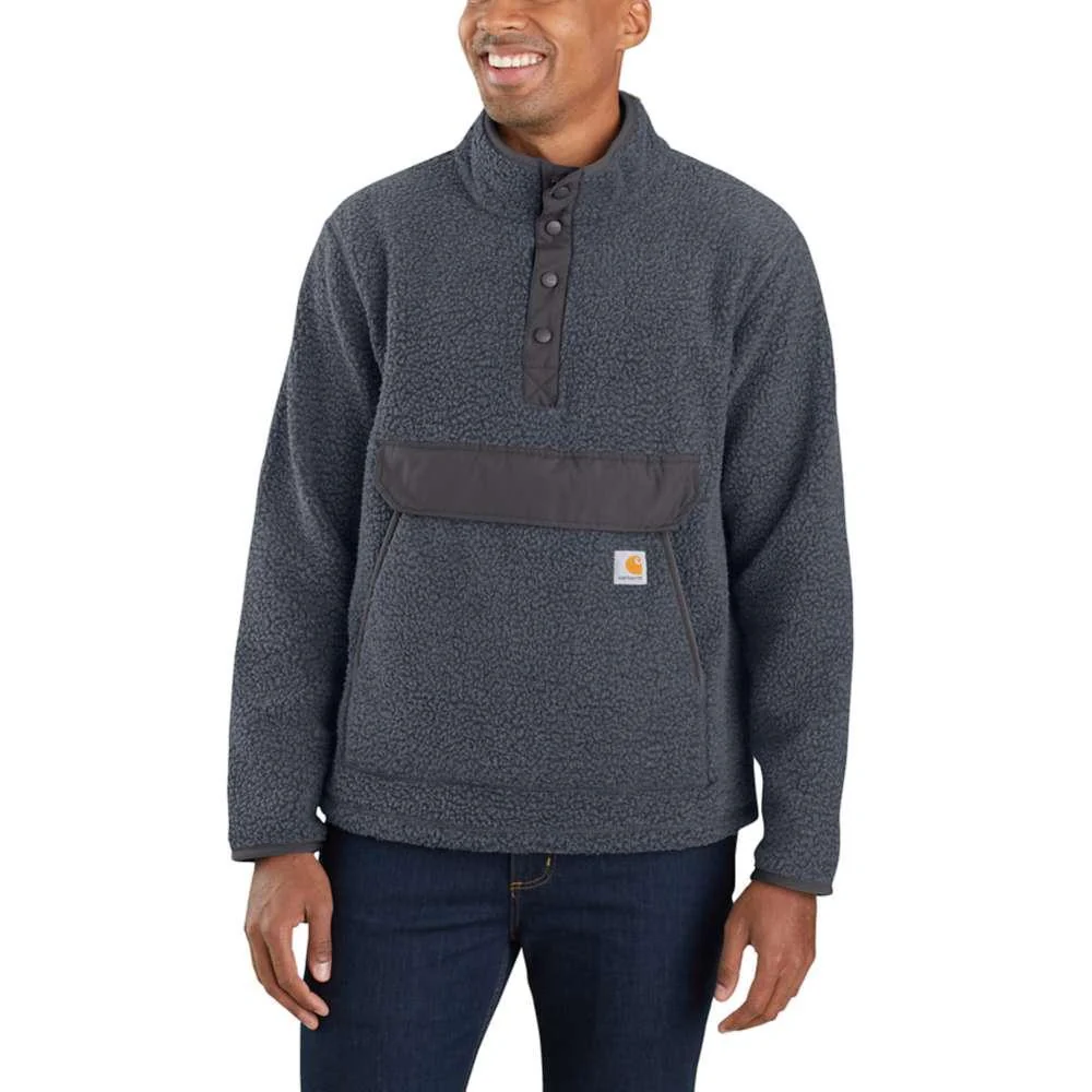 Carhartt Mens Relaxed Fit Fleece Snap Front Pullover - Image 3