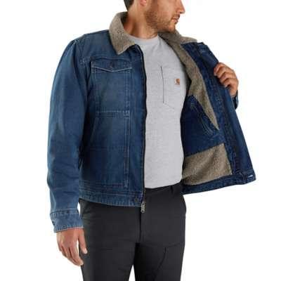 Carhartt Mens Relaxed Fit Sherpa Lined Denim Jacket - Image 2