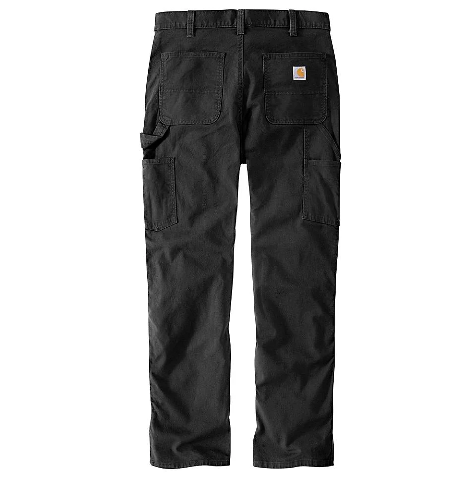 Men's Utility Double-Knee Work Pant - Relaxed Fit - Rugged Flex - Duck | BLACK - Image 2