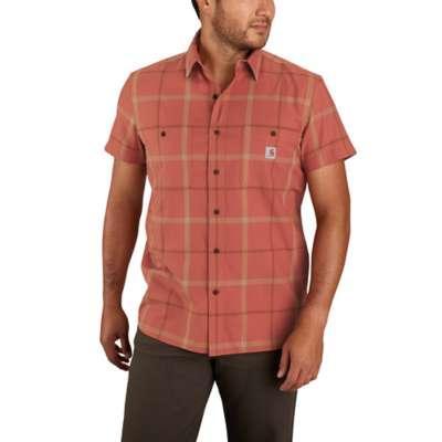 Carhartt Mens Rugged Flex Relaxed Fit Lightweight Short Sleeve Plaid Shirt - Image 4