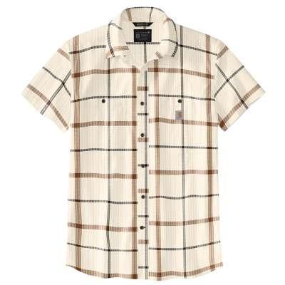 Carhartt Mens Rugged Flex Relaxed Fit Lightweight Short Sleeve Plaid Shirt - Image 5