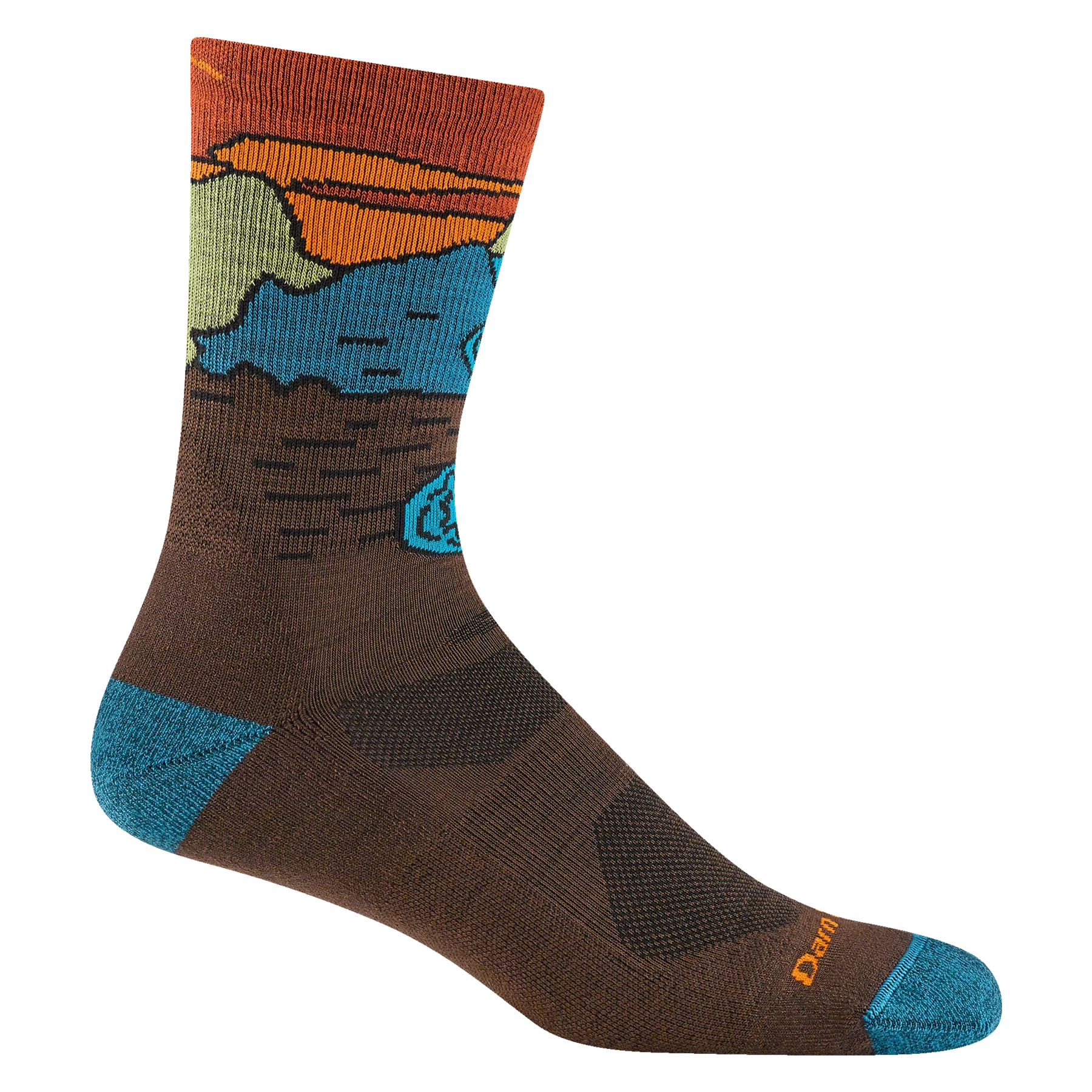 Men's Chasing Waterfalls Micro Crew Lightweight Hiking Socks | Earth - Image 2