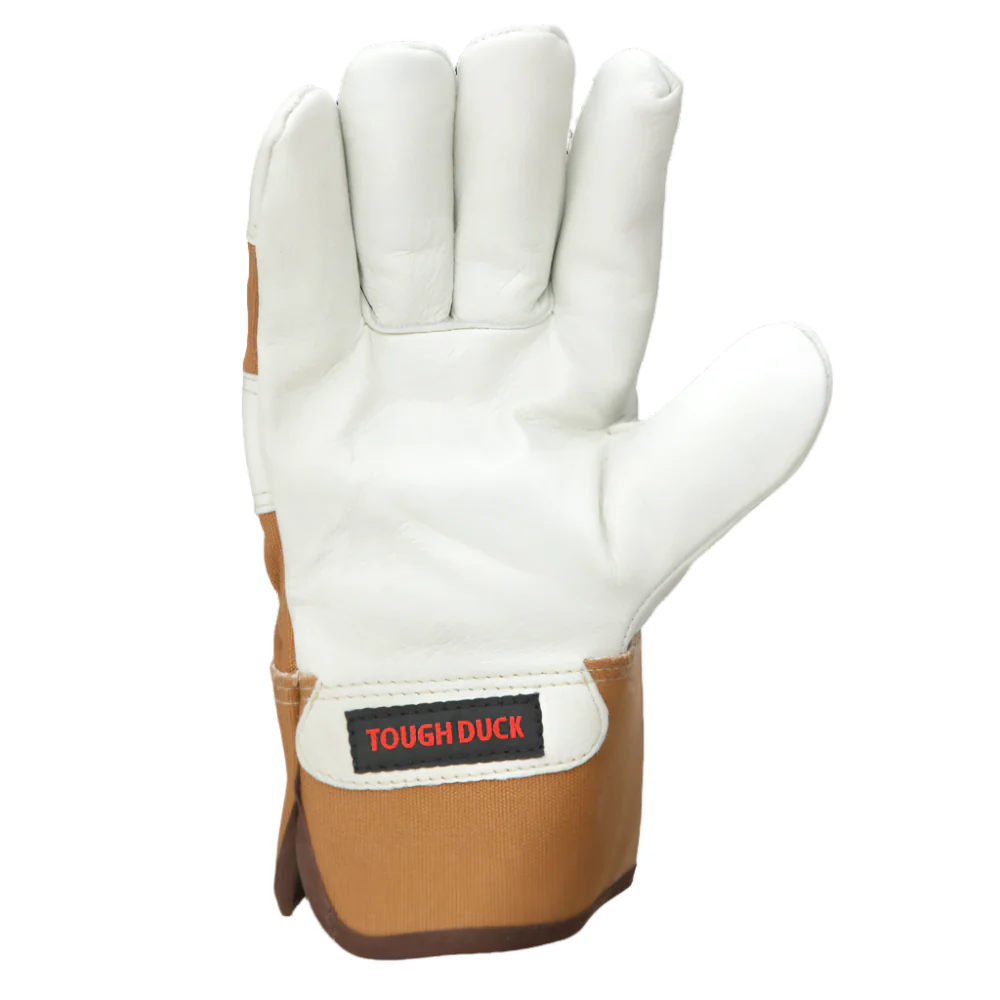 Cow Grain Pile Lined Gloved | Brown - Image 3