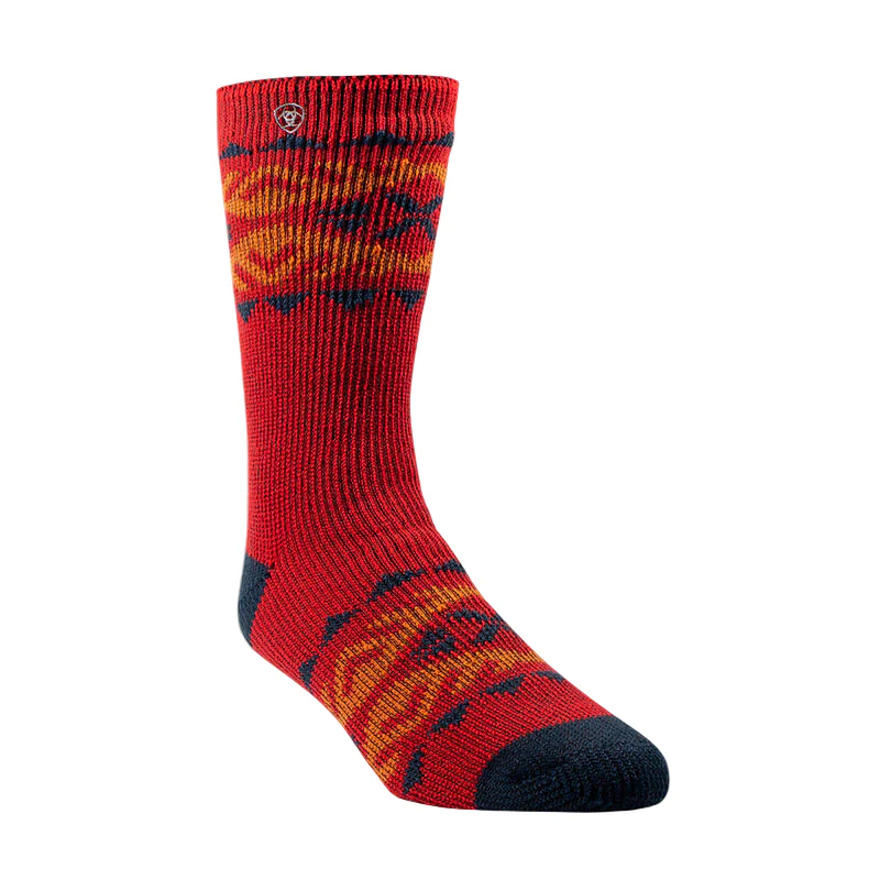 Cozy Alpine House Socks | Red