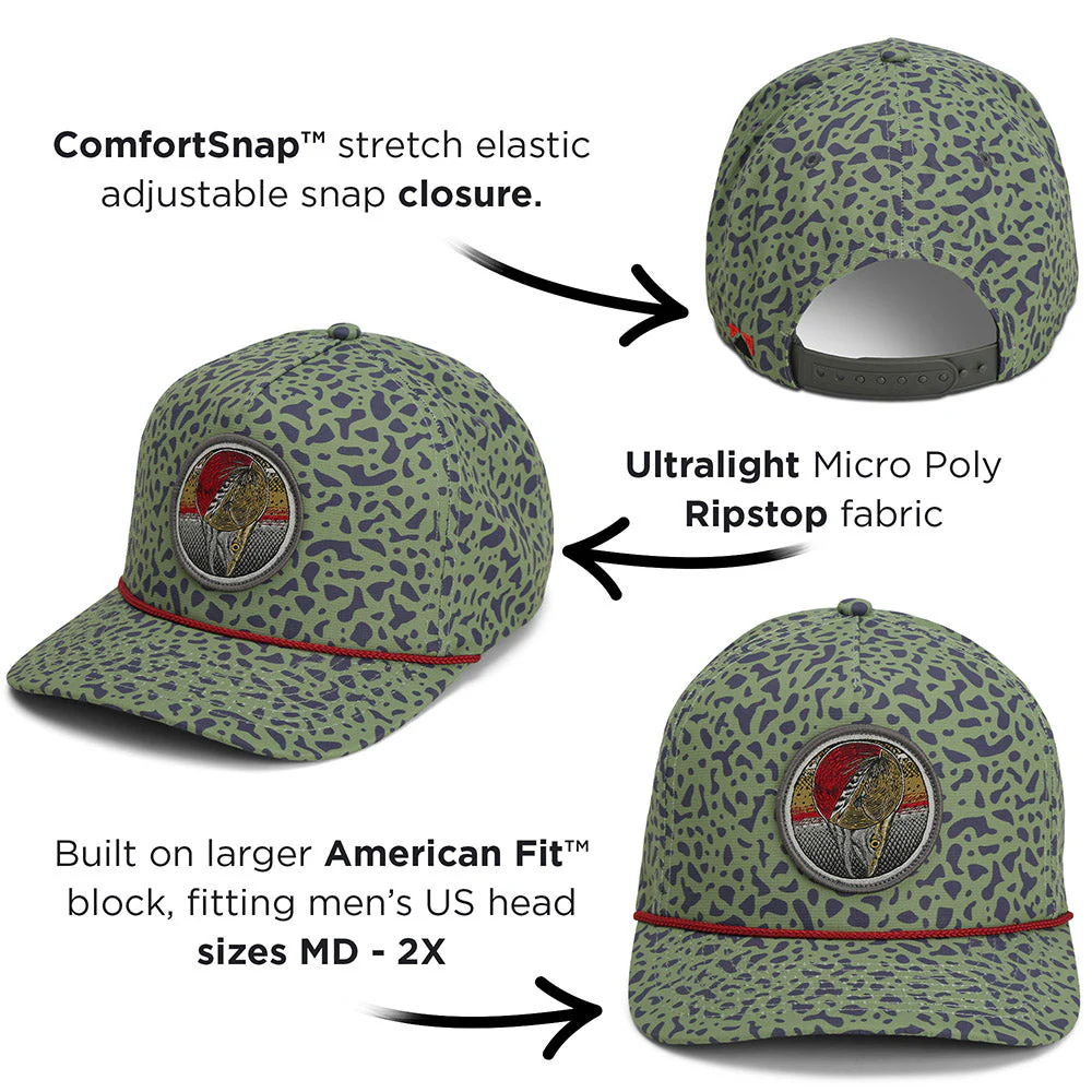 Dead Drift Fly Fishing Patch Trucker Hat Rope Cap - Image 5