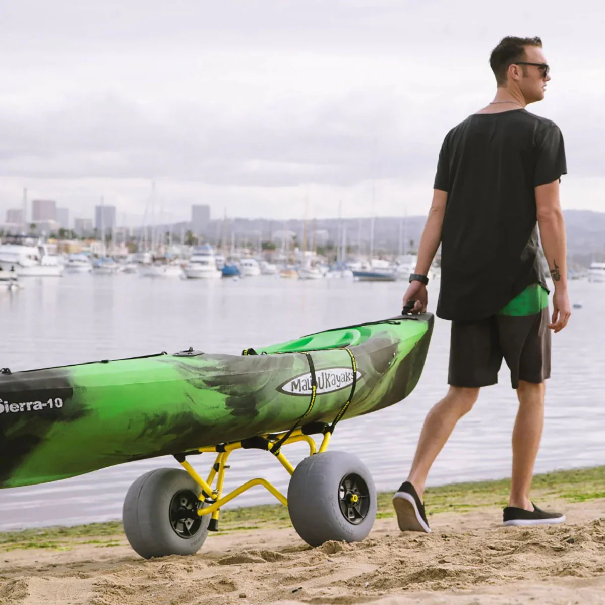 Suspenz DLX Beach Cart with Balloon Wheels, Flat Platform - Image 6