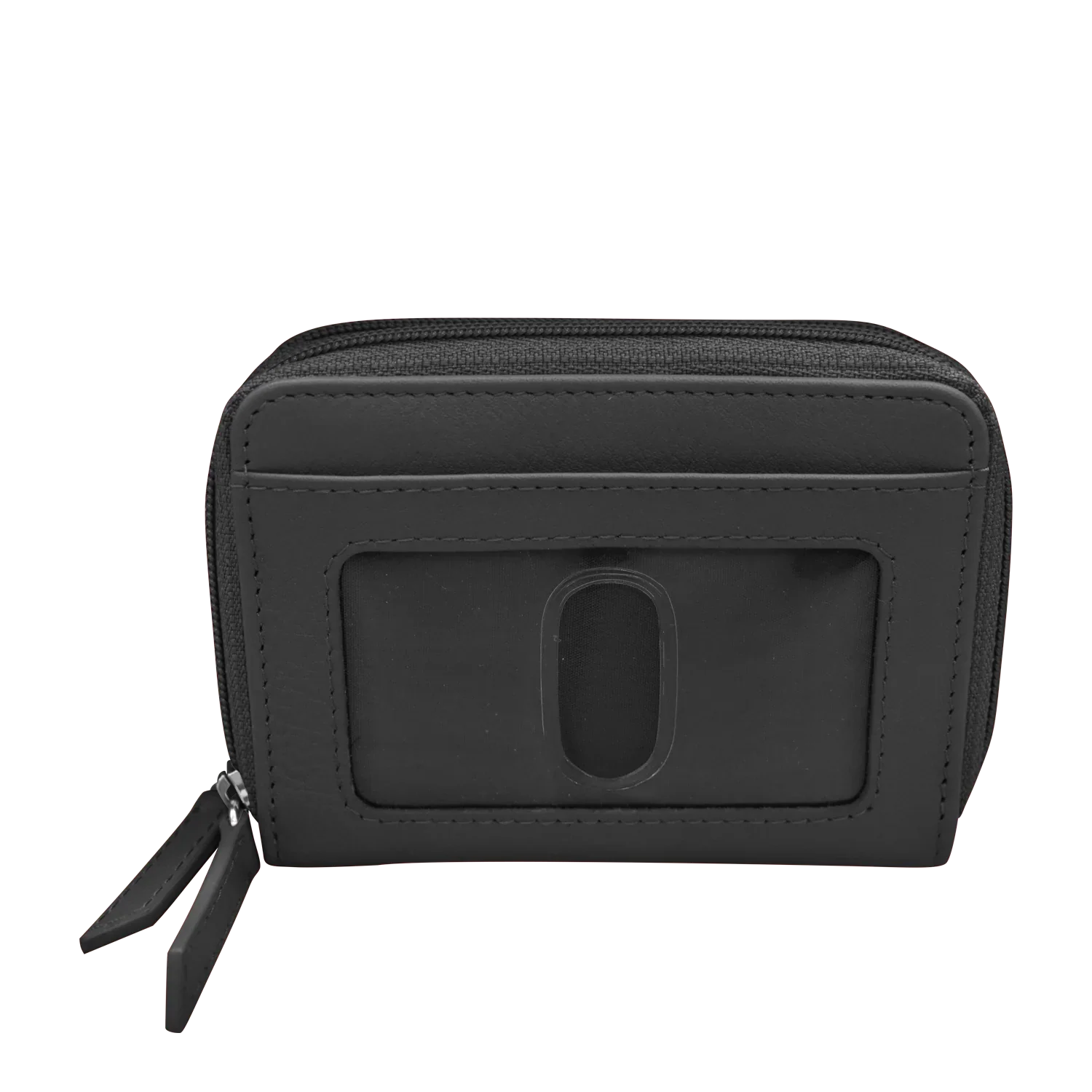 Double Zip Accordion Credit Card Holder with RFID Blocking