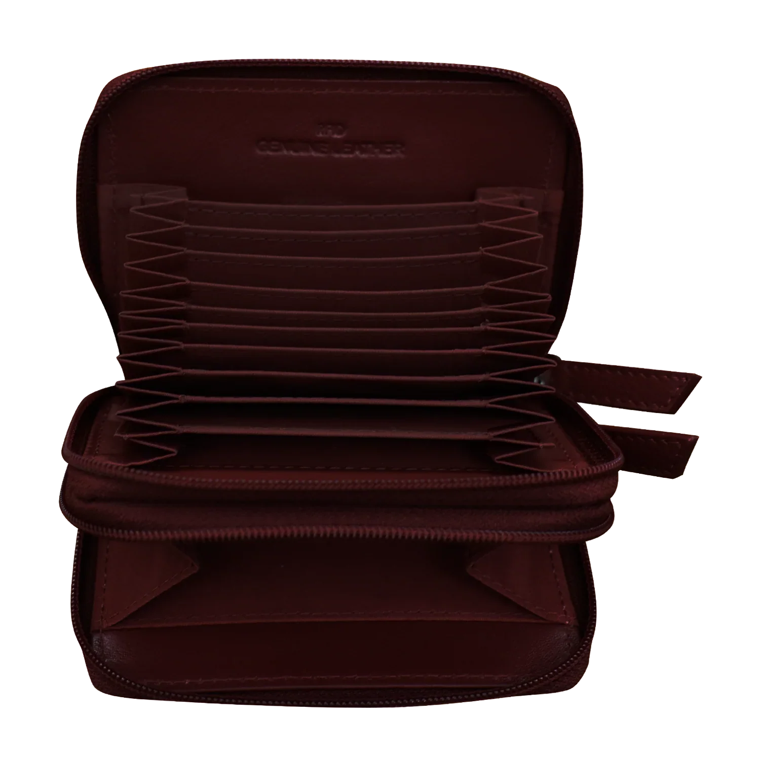 Double Zip Accordion Credit Card Holder with RFID Blocking - Image 6