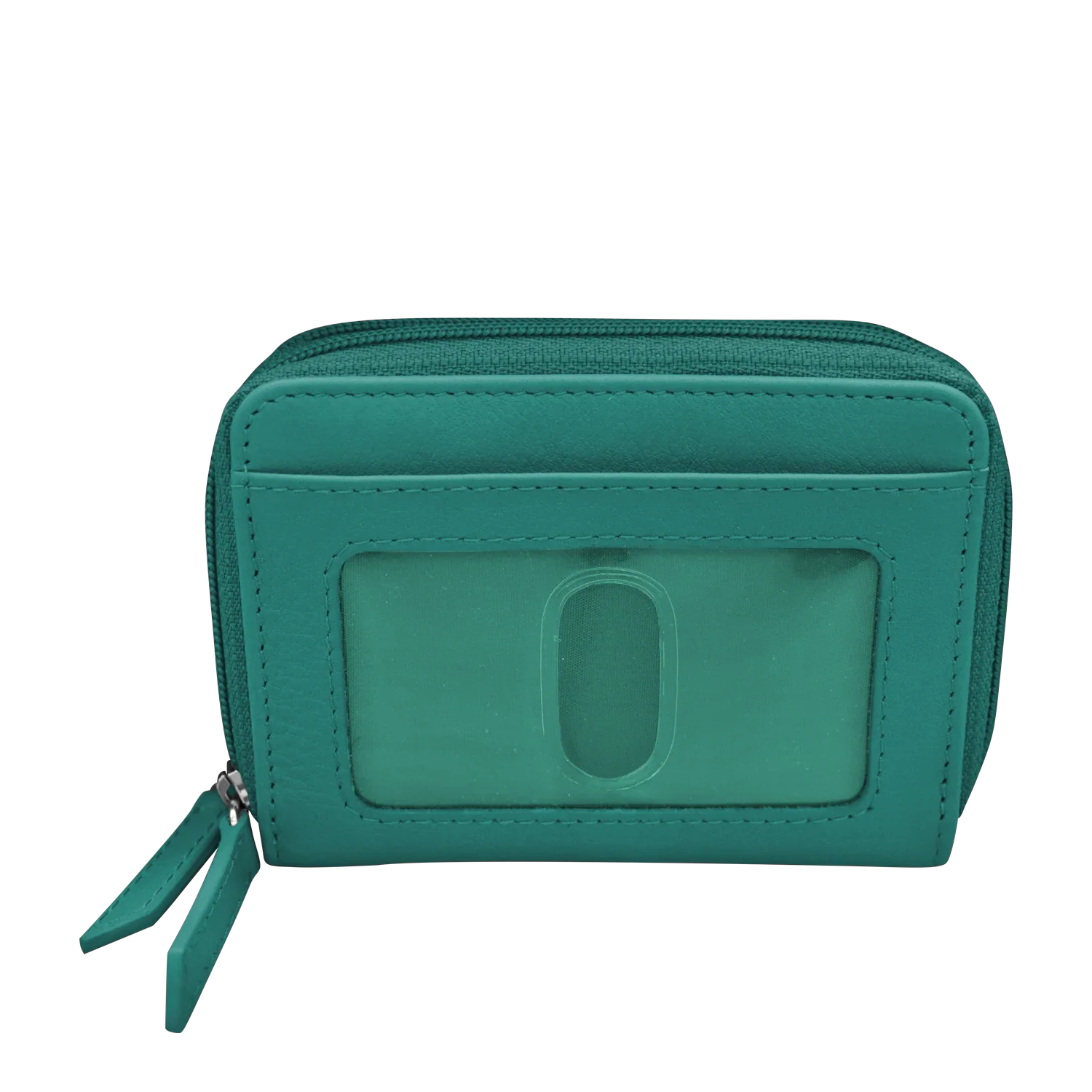 Double Zip Accordion Credit Card Holder with RFID Blocking - Image 9