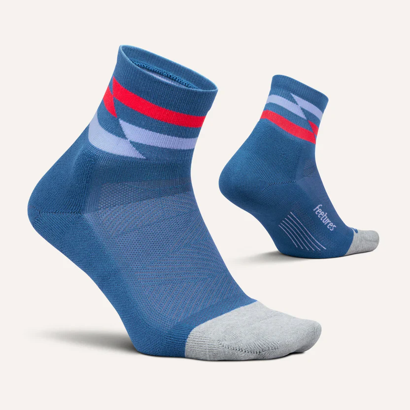 Elite Light Cushion Quarter Sock | Blue Track - Image 2