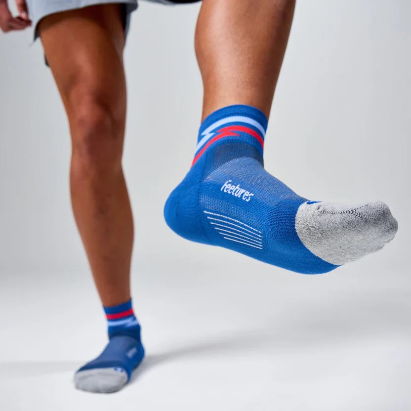 Elite Light Cushion Quarter Sock | Blue Track - Image 3